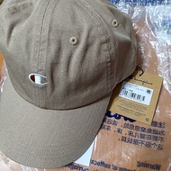 Champion small logo khaki cap 細logo 復古扣 棒球帽 小麥褐色 米色 卡其色