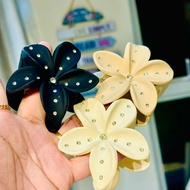 CR57 Fashionable Elegant Hair claws with Rhinestone Clamp Hawaiian Flower Bini Hairs Accessories