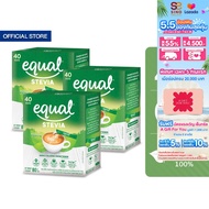 [3 กล่อง] Equal Stevia หญ้าหวาน อิควล สตีเวีย ผลิตภัณฑ์ให้ความหวานแทนน้ำตาลจากหญ้าหวานธรรมชาติ ขนาด 