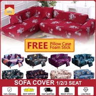 1/2/3 Seater Geometric Sofa Cover Stretch L Shape Free Pillow Cover Universal Slipcover Elastic Seat