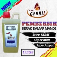 HCL CAP GENNI PEMBERSIH PORSELEN 1 LITER Pembersih Kerak 5X Lebih Kuat Untuk Kamar Mandipembersih ke
