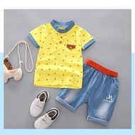 [HCM]SET bộ quần áo bé trai chất cotton mềm mịn thấm hút mồ hôi họa tiết mỏ neo phong cách B1