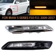 Cars Front Side Marker Light Fender Light Bright Black Fender Turn Signal For BMW 5 Series F10 F11 2