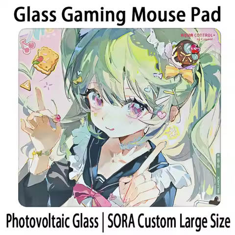 W-Wallhack SP-005 Glass Mousepad Japanese Y2k Uniform Girls Esports Games FPS Super Large 450X400MM 