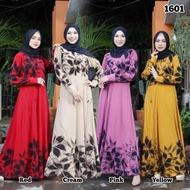 Baju Dress Muslim Wanita Gamis 2021 Bunga Gamis Jersey Busui 1601 .