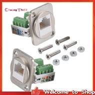 【Chuangtfx03】2PCS RJ45 Panel Mount Screw Terminal Adapter, RJ45/8P8C Female Panel Mount Connector, R