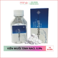 SeaSalt Refined Salt Tablets - NaCl 0,9% Bottle of 50 Tablets - Self-Mixed Physiological Salt Tablet