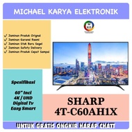 SHARP LED TV 60 INCH | 4T-C60AH1X | SHARP 60 UHD SMART TV | 60AH