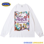 Oversized longsleeve t-shirt alice in wonderland brilling vintage tee