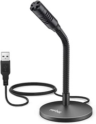 FIFINE Mini Gooseneck USB Microphone for Dictation and Recording,Desktop Microphone for Computer Laptop PC.Plug and Play Great for Skype,YouTube,Gaming, Streaming,Voiceover,Discord and Tutorials-K050