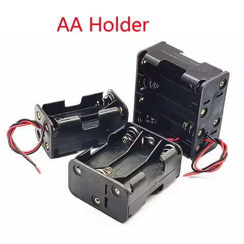 AA Battery Holder AA Box AA Battery Case Back-To-Back With Line 2/4/6/8 Slot AA Holder 3V/6V/9V/12V