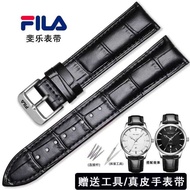FILA FILA Watch Strap Genuine Leather 645/FLL38/793/794 Men Women Watch Accessories Black 16-20mm xi