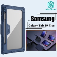 Nillkin สไลด์ กล้อง เคส สำหรับ Samsung Galaxy Tab S9+ / S9 Plus/S9 ULTRA iPad เคส กล้องแผ่นป้องกันด้านหลังพีซีชนิดแข็ง + ขอบ TPU ฝาพับแบบสมาร์ทกันกระแทกฝาหลัง