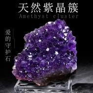 Natural Crystal Mineral Original Stone Specimen Uruguay Amethyst Block Original Ore Ornament Crystal Cave Amethyst Cluster xinhanx