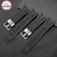 Dây đồng hồ silicon khóa bạc Casio G-shock GST-W300/GST-S110/GST-W110