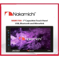 Nakamichi NAM 1700 - 2DIN-7'' W/MP5, MIRRORLINK, BT, MKV, FLV PLAYER - NO DVD Double Din Player