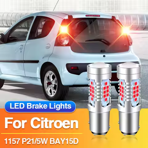 2PCS P21/5W LED Brake Light 1157 BAY15D Stop Tail Lamps for Citroen Berlingo/B9/MPV K9/Berlingo Firs