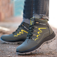 MEIXU Hiking Shoes Safety Shoes MenS High-Cut Smash-Proof Puncture Wear-Resistant Waterproof Welder 