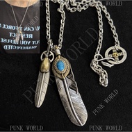GOROS 925 Silver Necklace New Style Double Pendant Bird Fur Necklace 0360