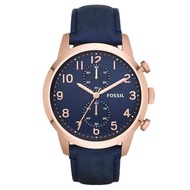 Fossil Men's Townsman Chrono Dark Blue Leather Watch FS4933