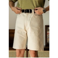 巴黎扣五分褲 工裝短褲 休閒短褲 雙色赤耳胚布 美式復古 寬鬆