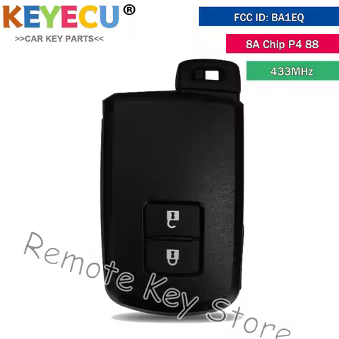 FCC ID: BA1EQ Aftermarket Smart Remote Key 2 Buttons P4 88 AES Chip 433MHz For Toyota Rav4 2013+ P/N