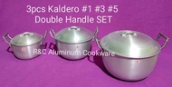 3pcs Kaldero #1 #3 #5 Double Handle SET (DHS135)