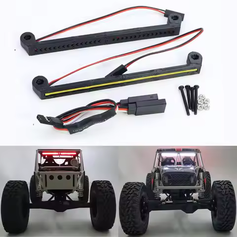 H10 Plastic Roof Light LED Lights Bar Spotlight Headlights Taillights For 1/10 RC Crawler Car Vanqui