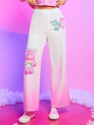 SHEIN X Care Bears 卡通圖案漸層長褲