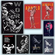 A-Arnold Schwarzenegger Bodybuilding Poster Durable Painting Canvas Wall Hanging Home Decoration Art