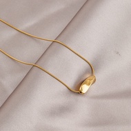 Necklace Minimalist Gold Bean Snake Chain Necklace