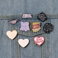 Feminist love lapel pin as a woman brooch gift for friends clothing accessories jewelry