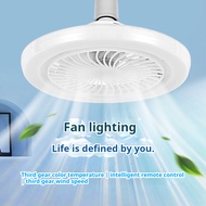 E27 Screw Lamp Holder Fan Lamp Bedroom Lamp Silent Electric Fan Chandelier Remote Control LED Lamp