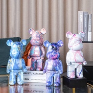 Original 28CM DIY BEARBRICK Display Box Action Figures Collectible Models HANDMADE DIY Resin Bearbrick Block Bear Toys Deposit decoration 水转印暴力熊