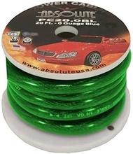 Absolute P020GR 0 Gauge 20ft Spool Power Wire Cable (Green)