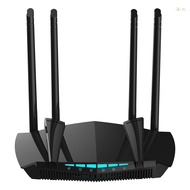 [Ready Stock]LV-AC22 1200Mbps Wireless Router 2.4G+5G Dual-frequency WiFi Router Gigabit Router with 4 External Antennas Black UK Plug