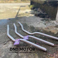 stang daytona tipe low tanpa palang bahan besi / stir day silver replika rideit pendek / stang ninj