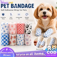 Magicpet Printed Self-Adhesive Cohesive Vet Wrap Elastic Pet Bandage Dog Socks Pet Shoes