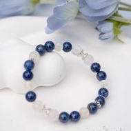 青金石 藍針黃水晶 粉晶 天然水晶手鍊 沉靜星藍款