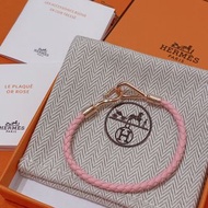 全新 HERMES 手繩 Bracelet，3Q Rose Sakura 配玫瑰金 *長期斷貨*