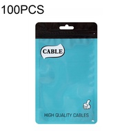 100 PCS Thumb Type Data Cable Packaging Bag Thickened Plastic Ziplock Bag 10.5 x 15cm