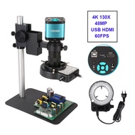 YIZHAN microscope 1080P HDMI USB 4k กล้องจุลทรรศน์48MP กล้องไมโครสโคป+ 130X zoom video microscope fo