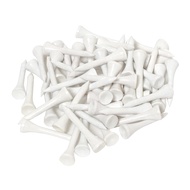 Tabata Golf Tee Wood Tee White 60 Pieces Wooden Large Capacity Wooden Golf Tee Short Short Tee 40mm 