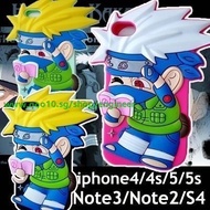 SG Hot Famouse Japan animation 3D Cartoon Naruto Hatake Kakashi Silicone skin Case Cover for Iphone