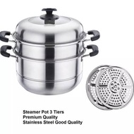 3-tier 40cm Supra Super Steamer Pot/Multi-Purpose Steamer/Kalakat