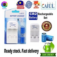 CAIUL CR2 Charger with 2 pcs rechargeable battery