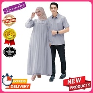 Baju Muslim Couple Pasangan Keluarga Suami Istri Pesta Mewah Kekinian