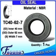 Oil Seal TC40-62-7 Rubber TC (NBR) Inner Hole 40 Outer Diameter 62 Thickness 7 Mm TC40x62x7 Mm.