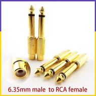 【Fast Ship】6.5mm Male To RCA Female Audio Jack Stereo Connector 6.35mm 1/4 inches Jack Audio Adapter