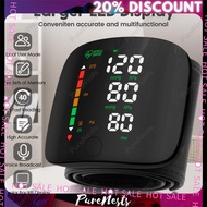 PureNests Wrist Style Blood Pressure Monitor Digital Rechargeable With Big LCD Display Voice